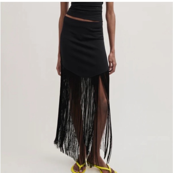 NWT J. Crew Collection Limited Edition Mini Fringe Trim Black Skirt Womens 4 - Picture 3 of 8